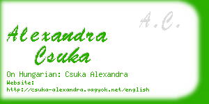 alexandra csuka business card